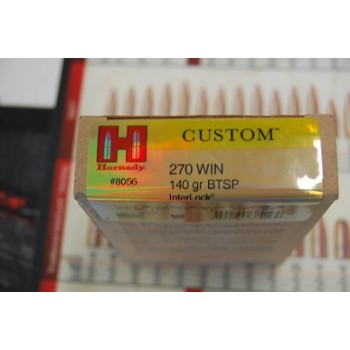 .270 Hornady Custom 140gr BTSP - Box of 20 .270 Hornady Custom 140gr BTSP - Box of 20
